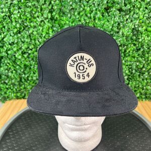 NWT Katin US 1954 Patch Flat Brim Leather Strap Black Surf Hat Cap